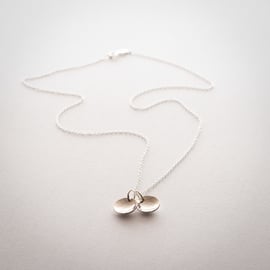 Hammered Initial Necklace Handmade from Sterling Silver