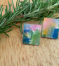 Summer Garden, Sterling silver earrings.