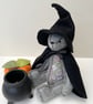 Witch teddy bear, one of a kind collectable artist bear, witch by Bearlescent 
