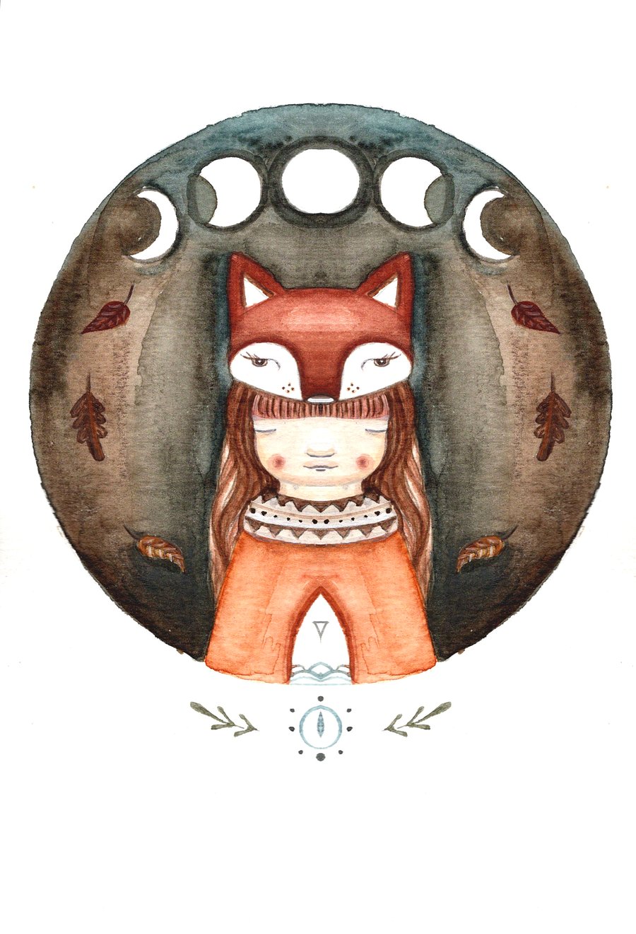Fox girl A5 limited edition print