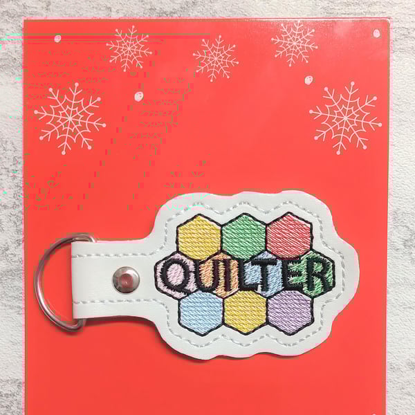 Quilter keyring, Quilter gifts, Quilting gift, quilt gift, gift for her