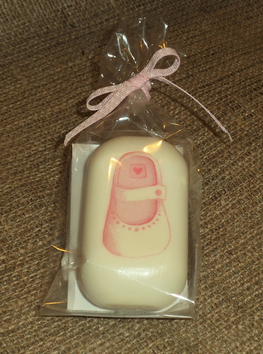Attractive & Unusual Decorated Soap Baby Girl Shoe Shower Gift 