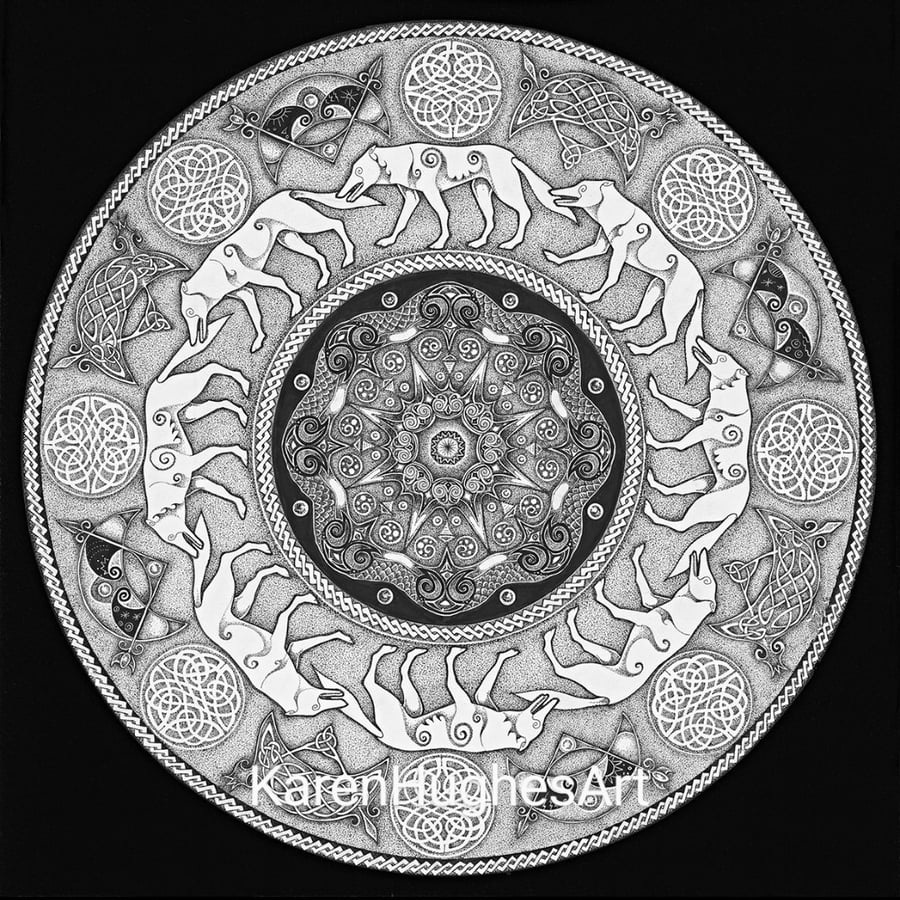 Wolf Circle (20x20cm)