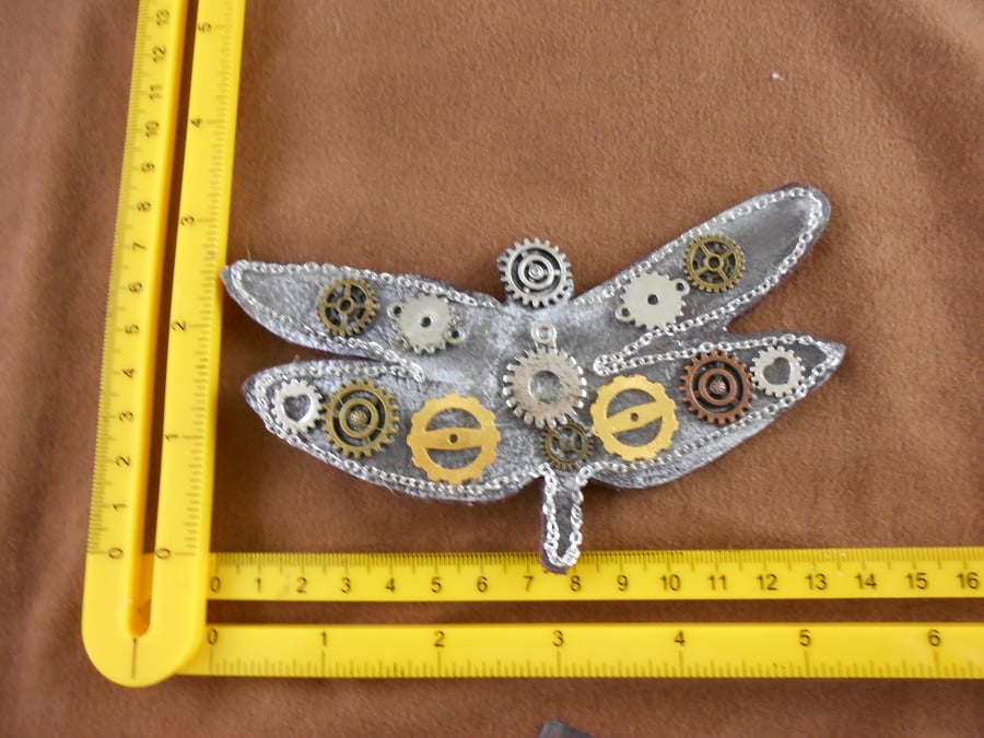 Steampunk Dragonfly Hair-slide 1