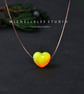 Large Black Heart 3D Fire Opal Necklace with 925 Sterling Silver Chain - Image 6
