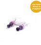 Amethyst earrings, charming earrings, gift for her, mother's day gift - Image 3