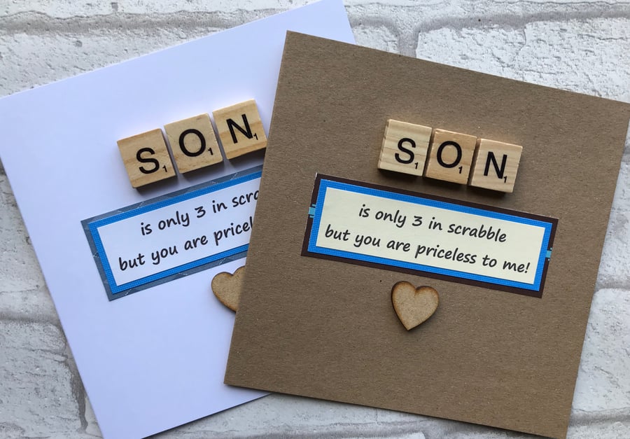 Personalised Handmade Son birthday Card