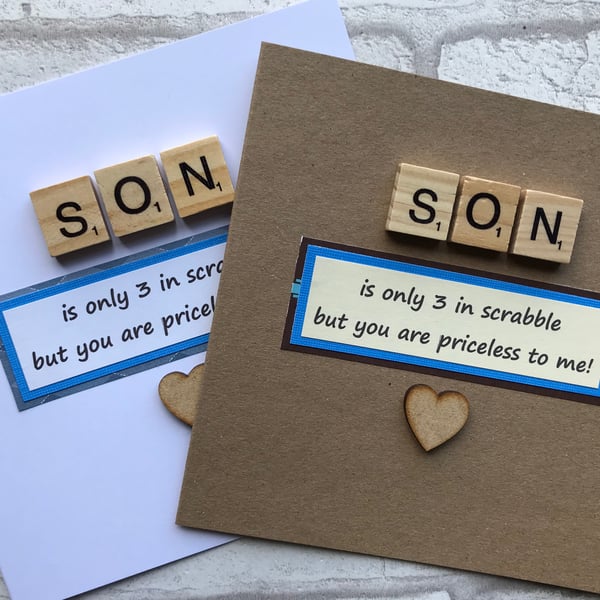 Personalised Handmade Son birthday Card