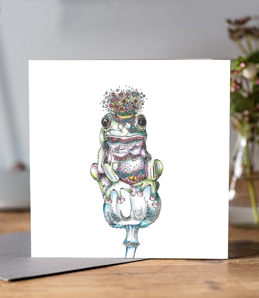Brand New Frog Prince Greeting card
