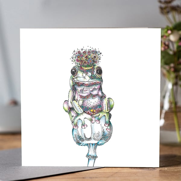 Brand New Frog Prince Greeting card