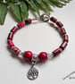 Designer Red Coral & Imperial Jasper Bracelet 