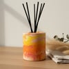 Handmade Sunrise Yellow and Orange Diffuser Bottle Holder for Home Fragrance