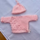 Tiny baby girl set in pretty soft pink 