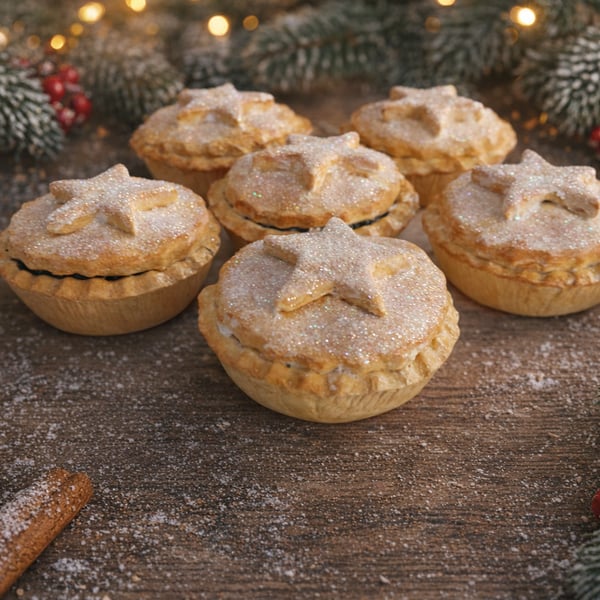 Faux Fake Bake Food 6 Mince Pies