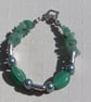 Green Aventurine & Green Shell Pearl Gemstone Beaded Bracelet "Giana" - Image 3