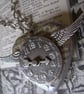 winged clock of my heart steampunk necklace - Image 5