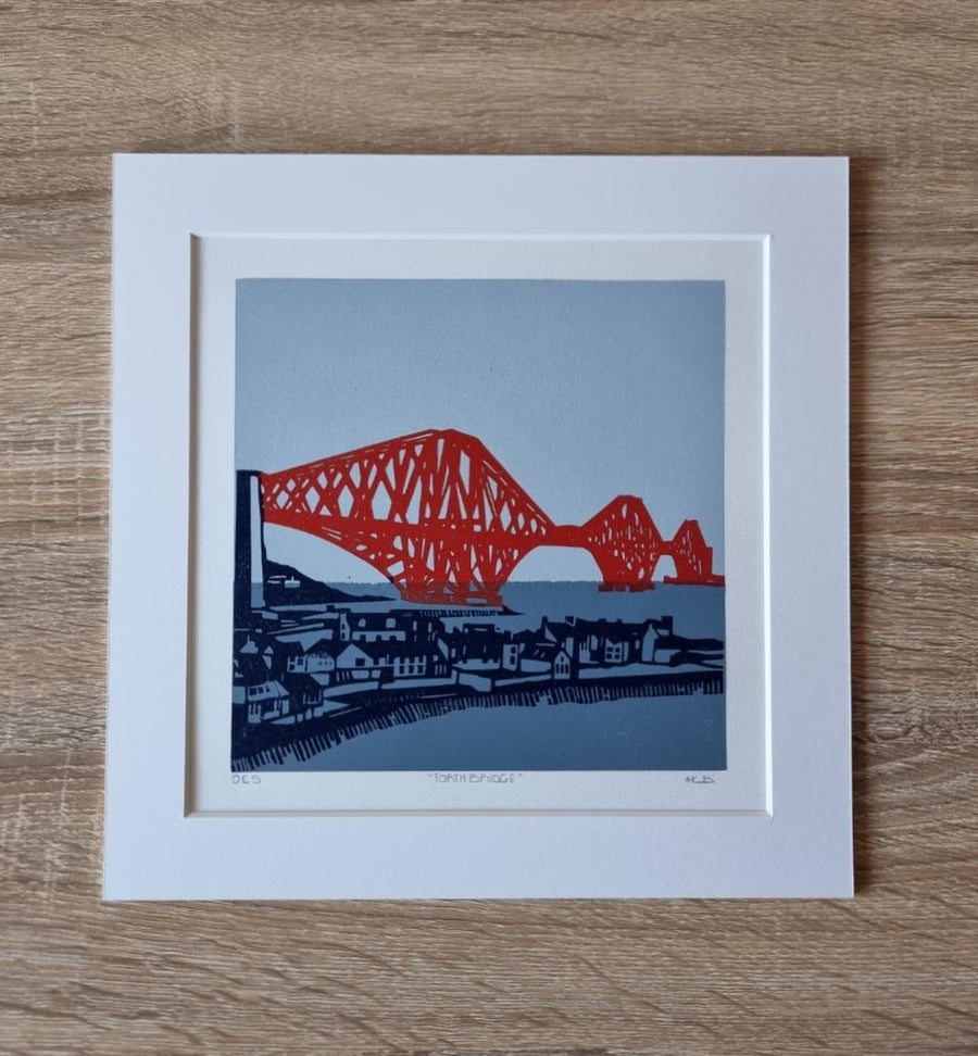 Forth Bridge Open Edition Original Linoprint