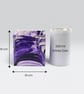 Purple Square Plant Pot - 10 cm Unique Violet Marbled Planter - Image 2