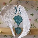 Freestanding Lace Angel Wings – Grief-Inspired Rainbow Sun Catcher Keyring