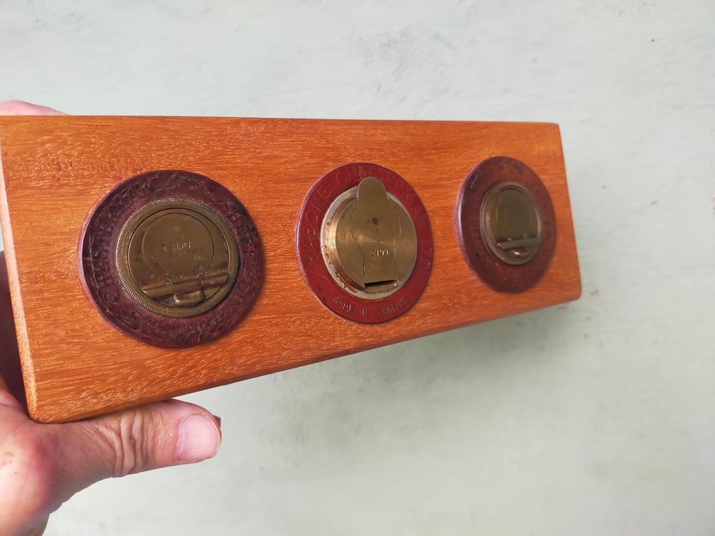 Vintage Tape Measure Key and Letter Rack 13