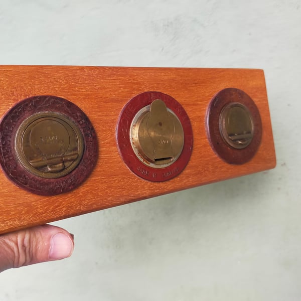 Vintage Tape Measure Key and Letter Rack 13