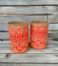 Red Aztec Tribal gift set with 2 pots  - Image 2