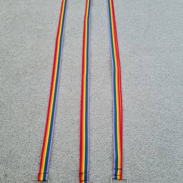 Handmade Rainbow ribbon lanyards
