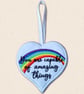 You Are Capable of Amazing Things Heart Hanger - Embroidered Decoration - Image 4