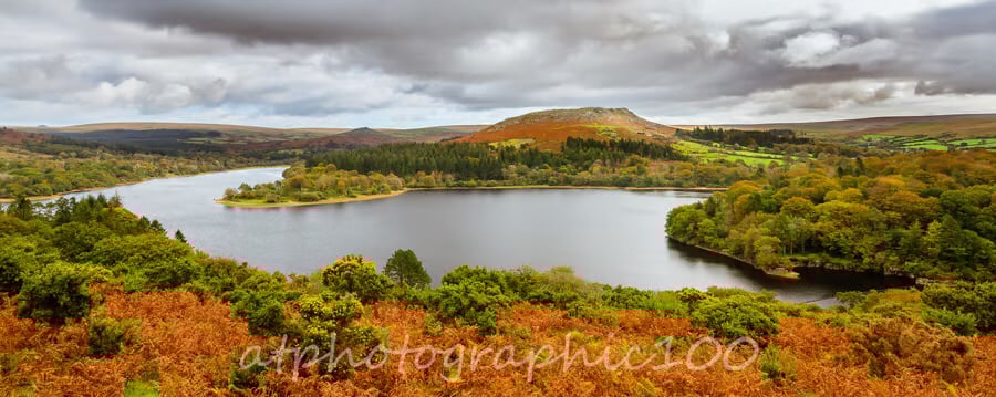 Panoramic photography wall art print of Sheeps Tor, Dartmoor, Devon