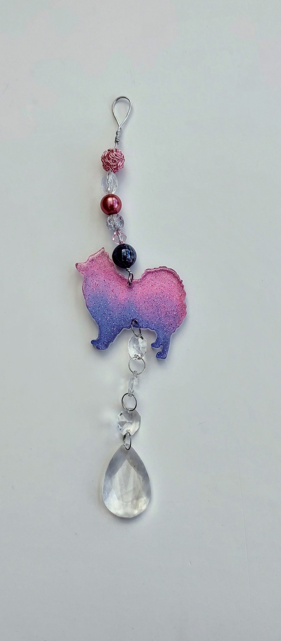 Sparkly Resin Sun Catcher Decoration - Dog