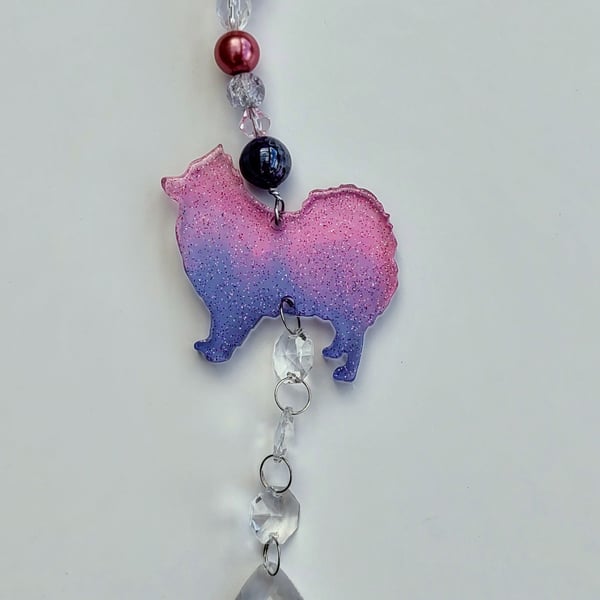 Sparkly Resin Sun Catcher Decoration - Dog