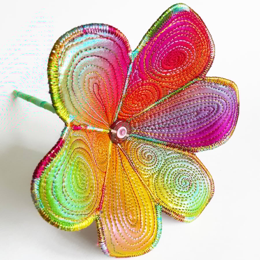 Textile Art Flower