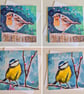 Pick your own cards pack of four bird and floral cards (pack 3) - Image 4