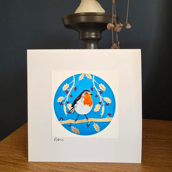 Robin Handmade Greetings Card 