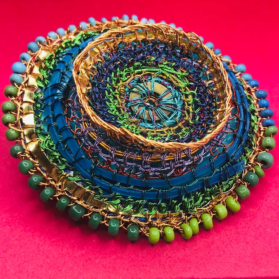 Fluted Circle Brooch - inspired by Kandinsky