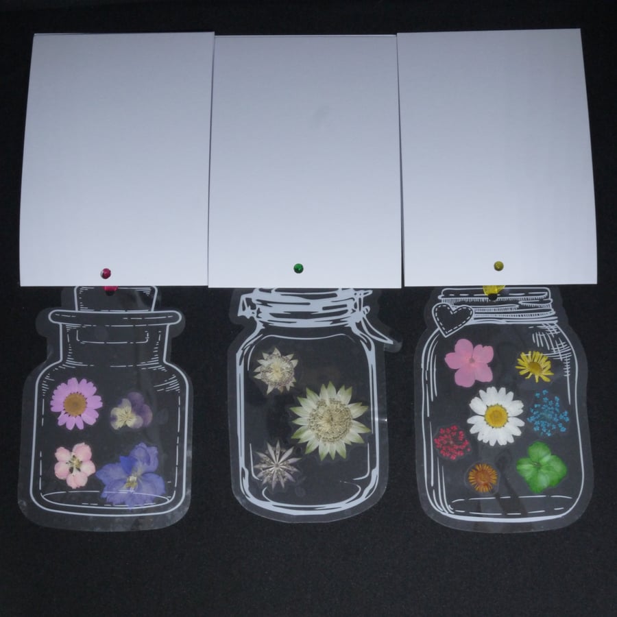 Real pressed flower bookmarks