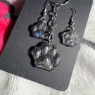 Resin earring and keyring set