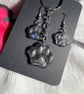 Resin earring and keyring set