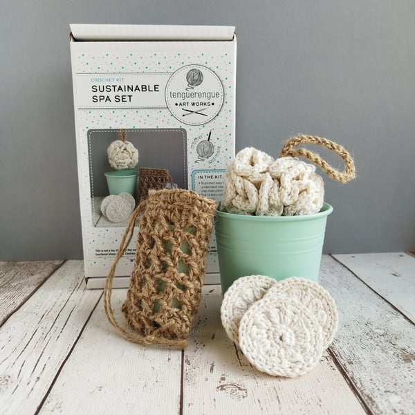 Crochet kit: Reusable Spa Set