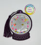 Crystal ball shaker, Embroidered Bookmark,   - Image 1