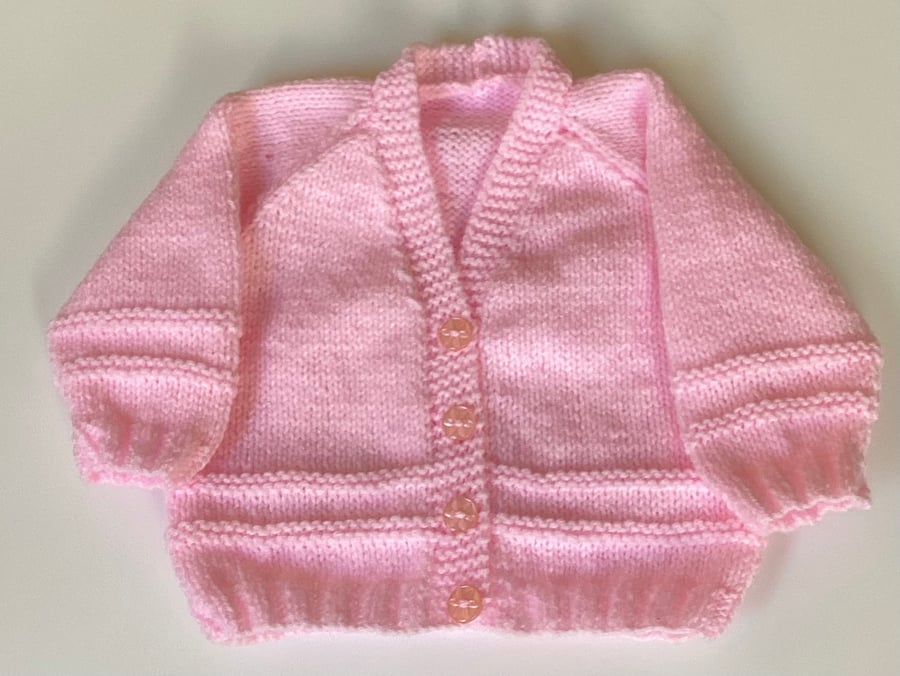 Baby cardigan hand knitted 6-12 months