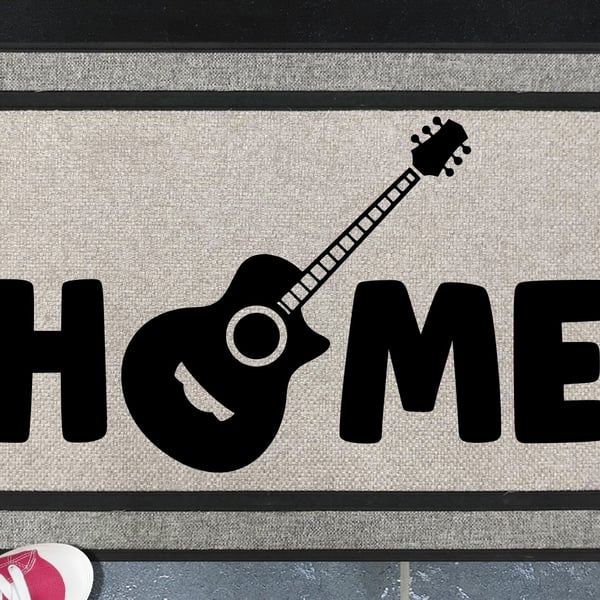 Guitar Home Door Mat - Guitar All Weather Doormat - 45x70cm 