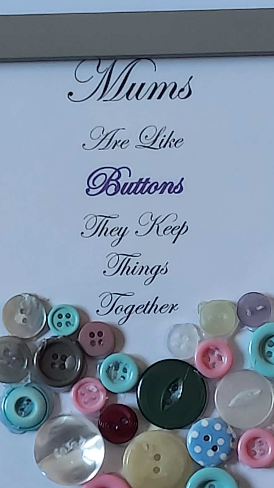 Mum button frame 