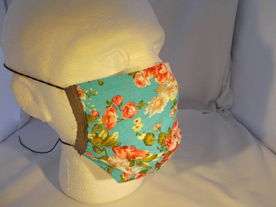 Adult Face Covering - flowers