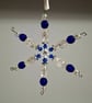 Set of four beaded snowflake decorations - Image 3