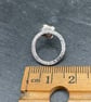 Silver Earring, small circle studs - Image 6