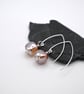 gold nugget lampwork glass earrings - Image 3