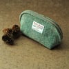 Harris tweed olive green washbag toiletries bag shaver bag 