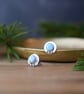 Silver Earrings with Blue Larimar Stone - Handmade Gift Jewellery for Everyday - Image 2