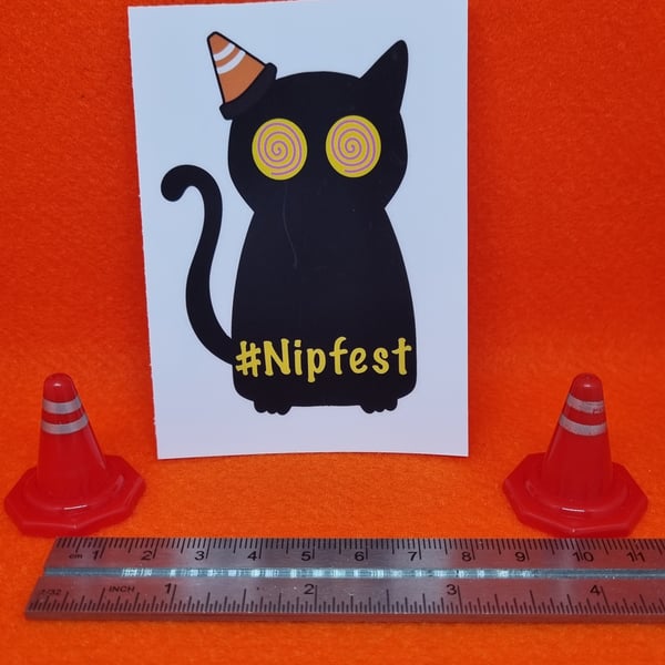 NIPFEST Nipped up kitty icon Iron on transfers 